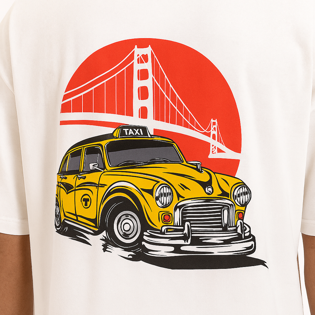 Retro Car Graphic Oversized T-Shirt