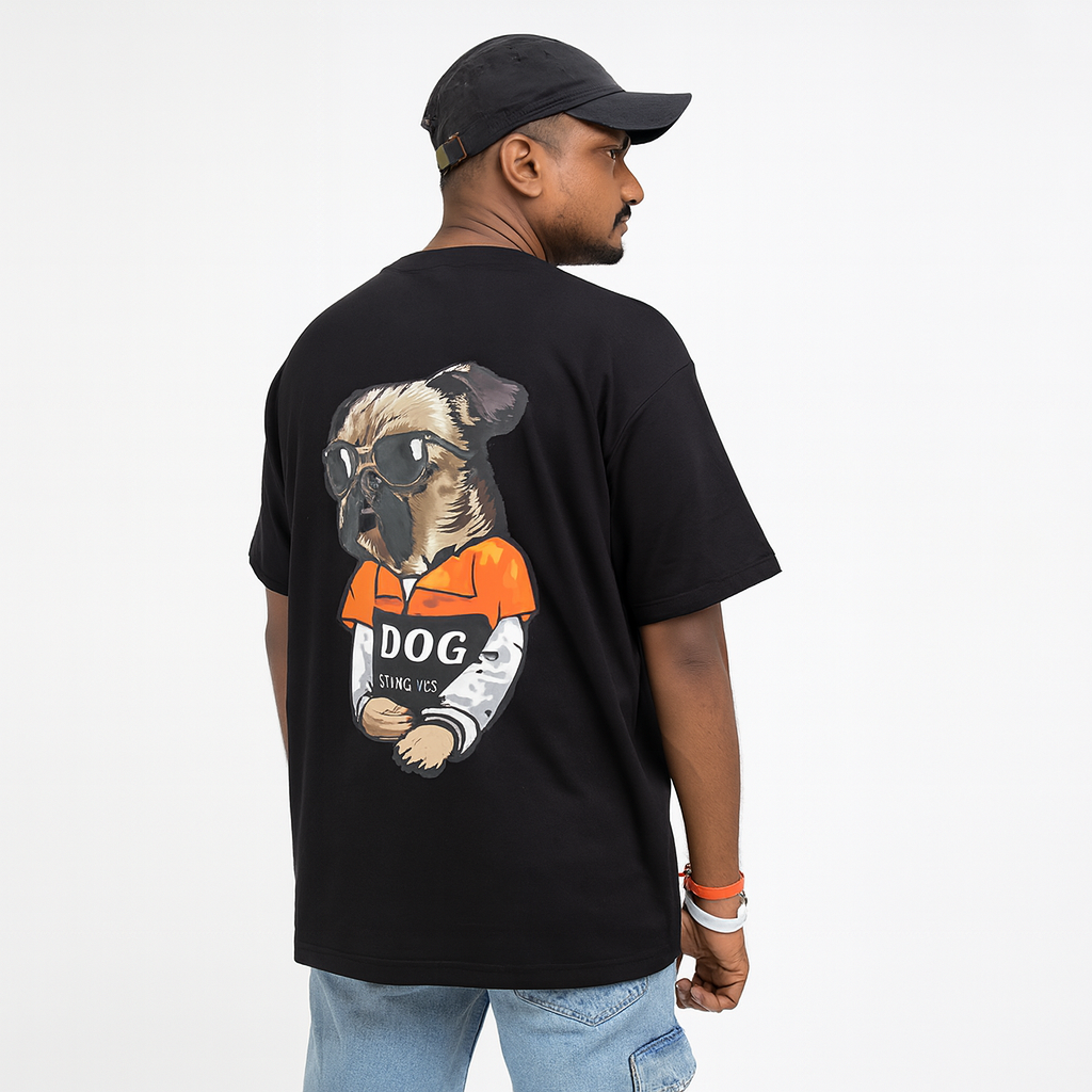 Cool Dog Graphic T-Shirt – Black