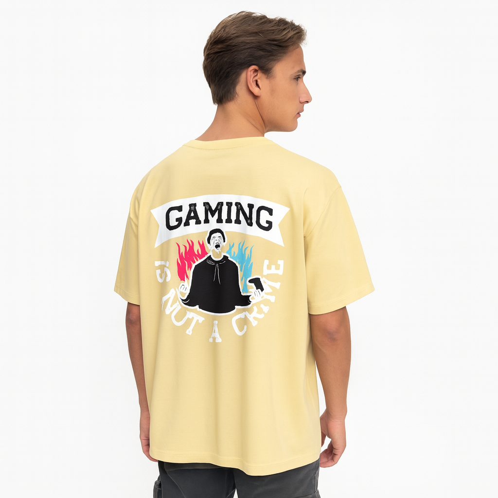 Gaming Is Not a Crime Oversized T-Shirt
