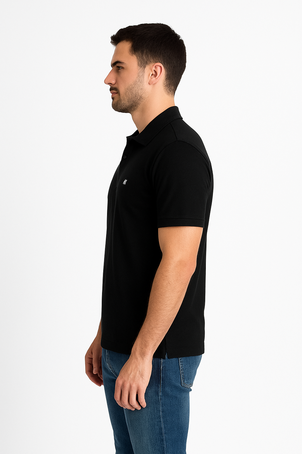 Classic Black Sports Polo T-Shirt