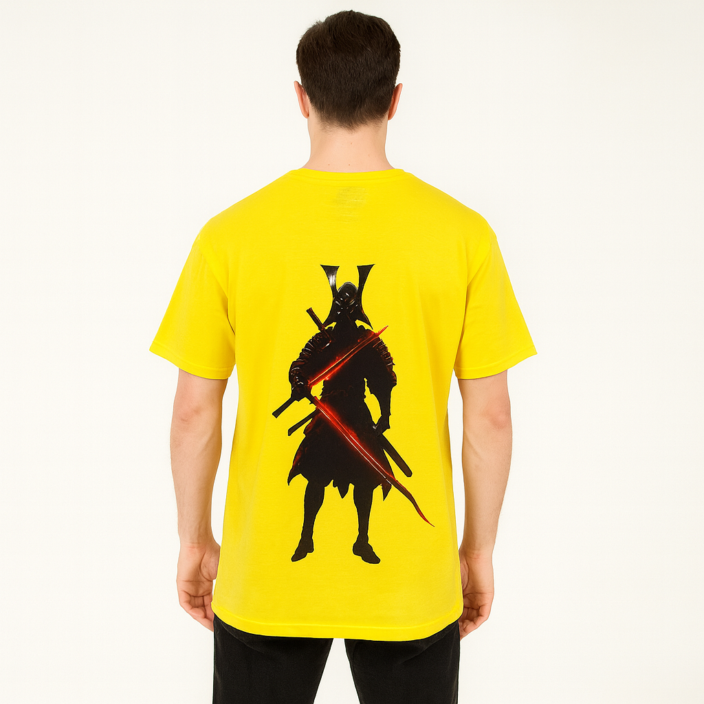 Samurai Shadow Graphic Oversized T-shirt