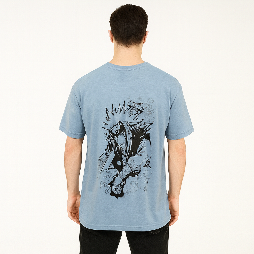 Anime Master Graphic T-shirt--Sky Blue